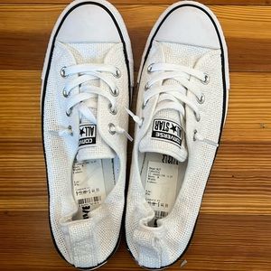 New Converse Shoreline Slip On White Sneakers